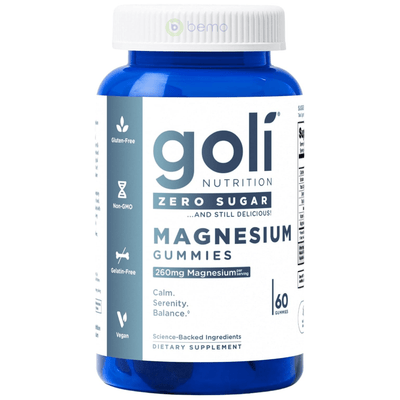 Goli Nutrition, Magnesium Zero Sugar, 60 Gummies (9014457762044)