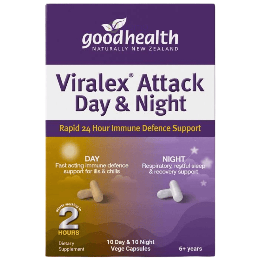 Good Health, Viralex Attack Day & Night, 20 Capsules (5531425046692)