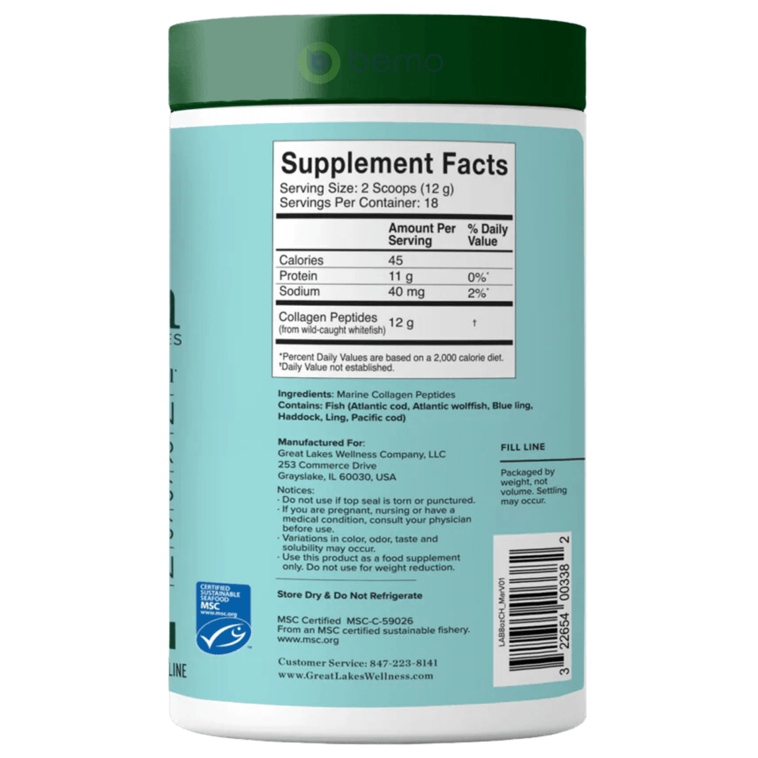 Great Lakes, Sustainable Marine Collagen Peptides, 277g (8881160552700)