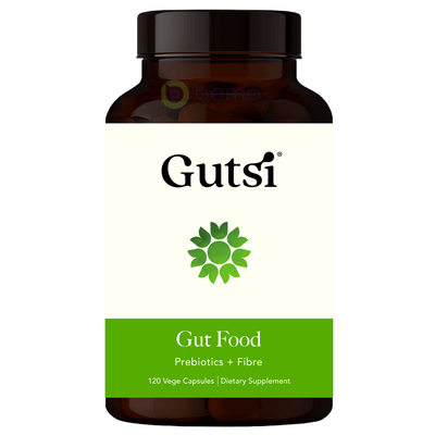 Gutsi, Gut Food, Prebiotics + Fibre, 120 Vege Capsules (8104041709820)