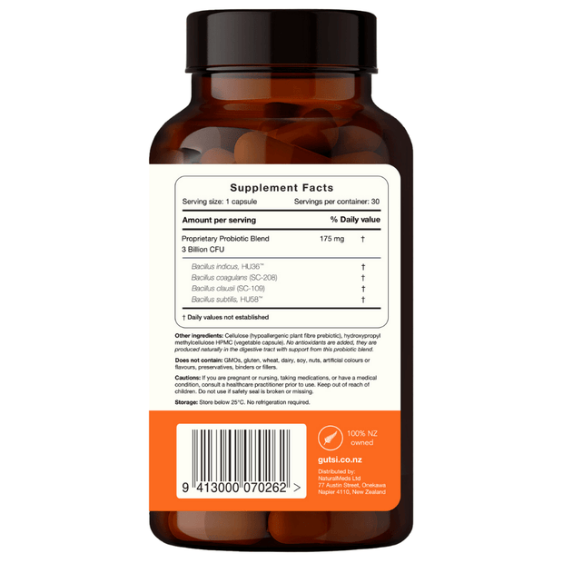 Gutsi, SporeBiotic Probiotic + Antioxidant, 30 Veg Caps (8080126574844)