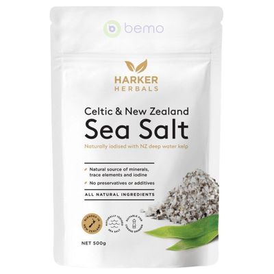 Harker Herbals , Celtic & NZ Sea Salt with Kelp, 500g (8530115854588)