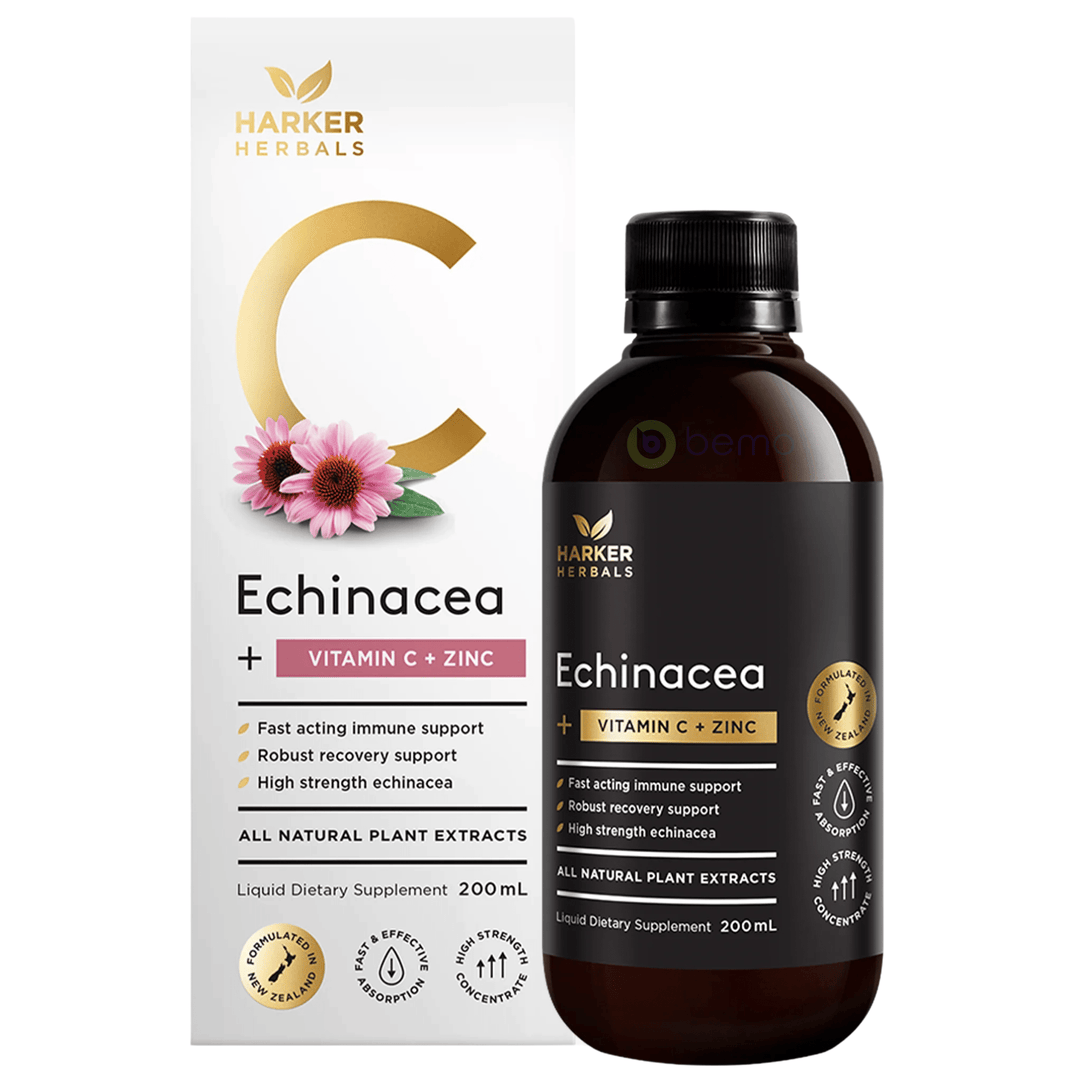 Harker Herbals, Vitamin C + Echinacea + Zinc, 200ml (8935333495036)