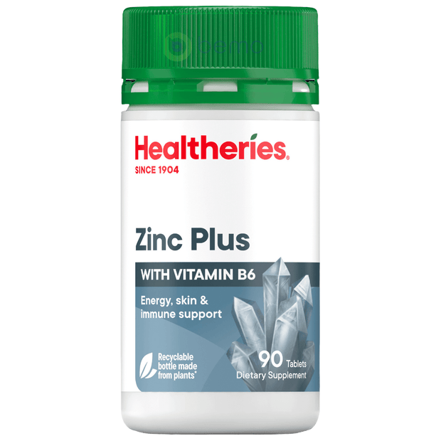Healtheries, Zinc Plus with Vitamin B6, 90 Tablets (8097866383612)