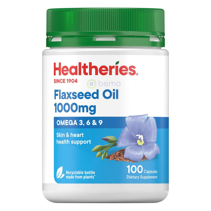 Healtheries, Flaxseed Oil 1000mg, 100 caps
