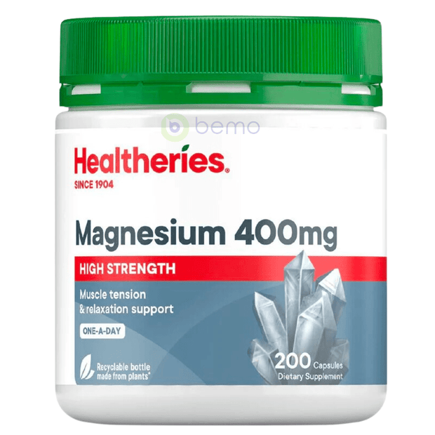 Healtheries, Magnesium 400mg, 200 Capsules (8086926098684)