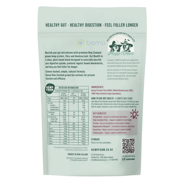 Hemp Farm, Gut Health, Blackcurrant Protein Powder 500g (9041585242364)