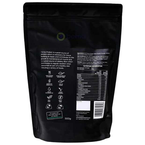 Hemp Connect, Hemp Heart Protein Powder, 500g (8674041299196)
