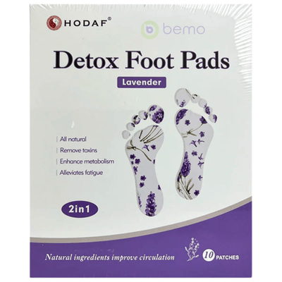 Hodaf, Detox Foot Pads, Lavender, 10 Patches (8220596371708)