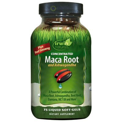 Irwin Naturals, Concentrated Maca Root & Ashwagandha, 75 Soft Gels
