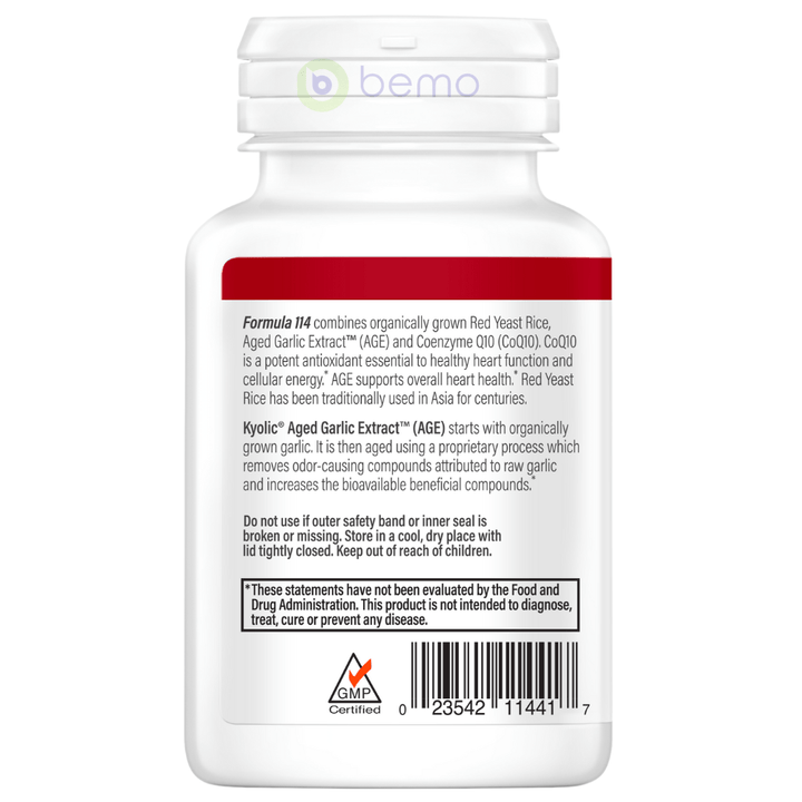 Kyolic, Red Yeast Rice CoQ10, 75 capsules (8144000647420)