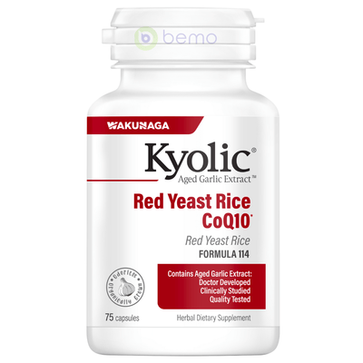 Kyolic, Red Yeast Rice CoQ10, 75 capsules (8144000647420)