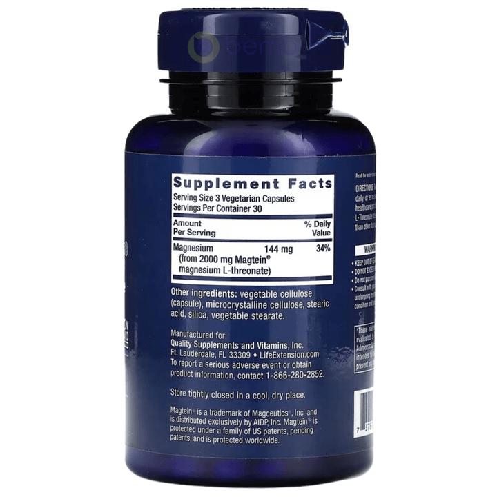 Life Extension, Neuro-Mag, Magnesium L-Threonate, 90 Veg caps (8654634909948)