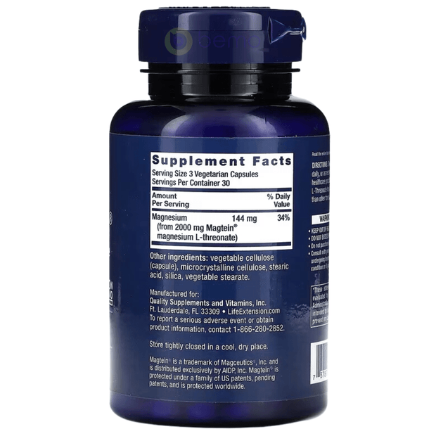 Life Extension, Neuro-Mag, Magnesium L-Threonate, 90 Veg caps (8654634909948)