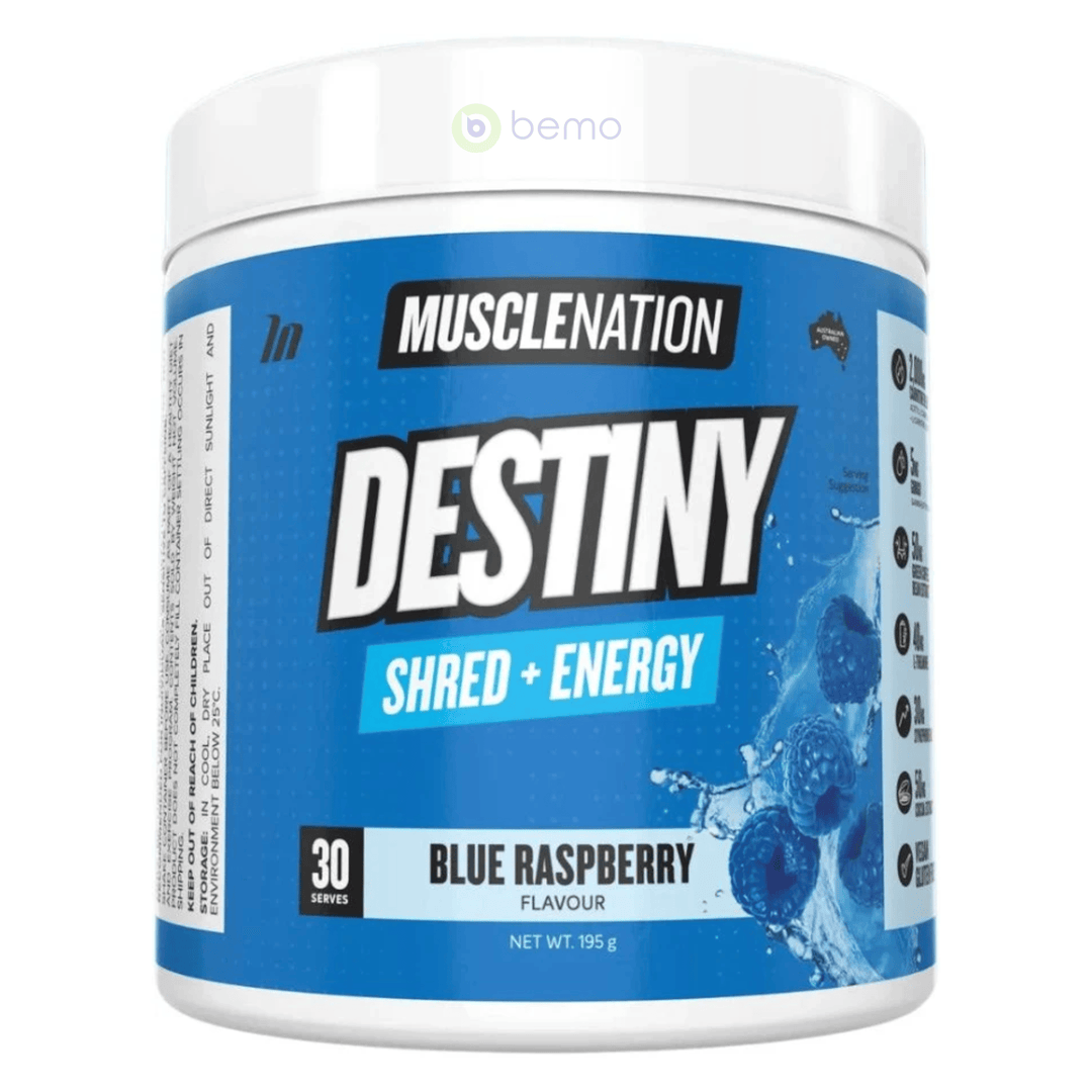 Muscle Nation, Destiny Shred + Energy Fat Burner, Blue Raspberry, 195g