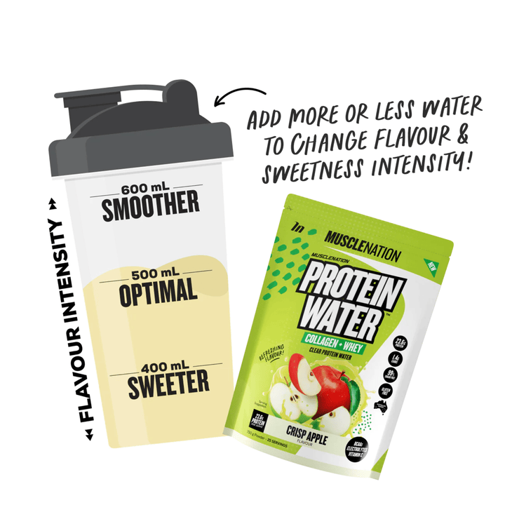 Muscle Nation, Protein Water, Crisp Apple, 750g Powder (8980077641980)