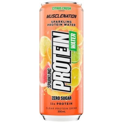 Muscle Nation, Sparkling Protein Water Citrus Crush, 330ml (8980043235580) (8996634853628)