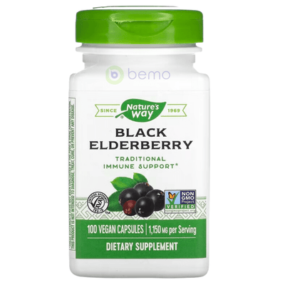 Nature's Way, Black Elderberry, 100 Vcaps (8080126968060)