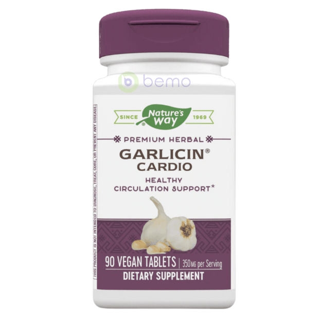 Nature's Way, Garlicin Cardio, Healthy Circulation, 90s (8086412361980)