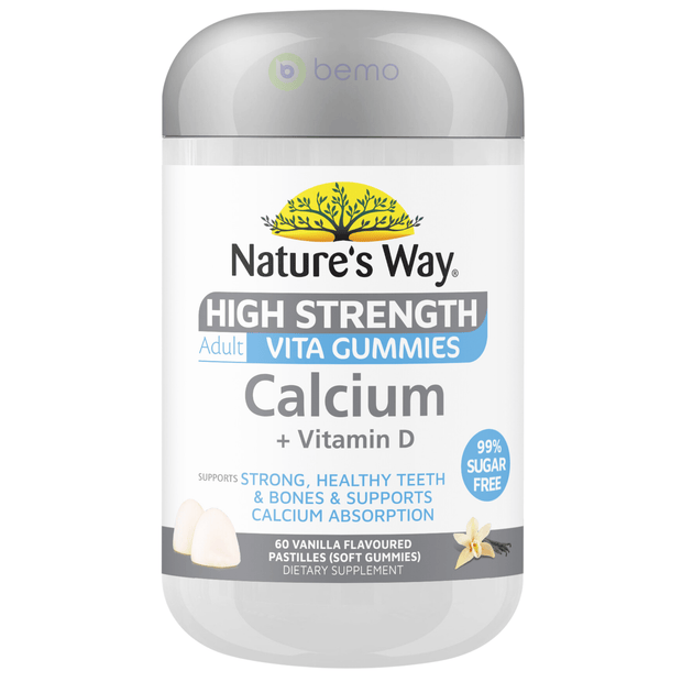 Nature's Way, Adult Vita Gummies High Strength Calcium + Vitamin D, 60's (8757150941436)