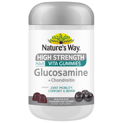 Nature's Way, Adult Vita Gummies High Strength Glucosamine + Chondroitin, 60's (9074487984380)