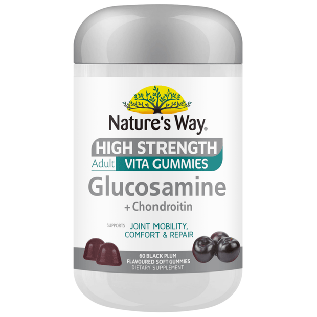 Nature's Way, Adult Vita Gummies High Strength Glucosamine + Chondroitin, 60's (9074487984380)