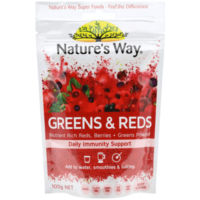Nature's Way, Greens & Reds Superfood Powder, 100g (7856394076412)
