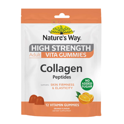 Nature's Way, Adult Vita Gummies High Strength Collagen, Pocket Pack 12s (9028424663292)