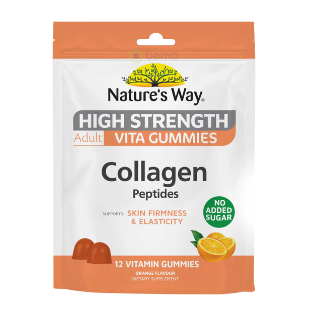 Nature's Way, Adult Vita Gummies High Strength Collagen, Pocket Pack 12s (9028424663292)