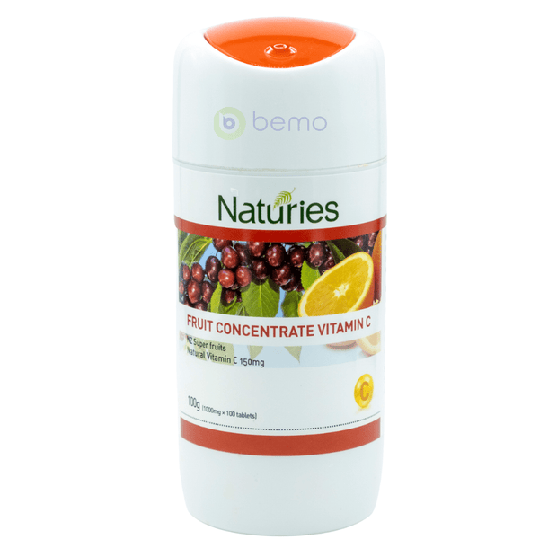 Naturies, Fruit Concentrate Vitamin C, 100 Tablets (8105331065084)