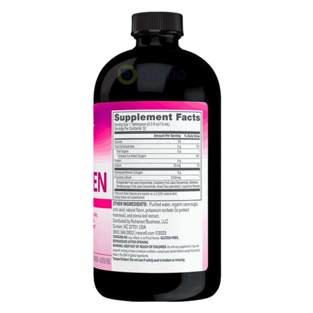 Neocell, Collagen Type 1 &amp; 3, Pomegranate Liquid, 473ml (8339657982204)