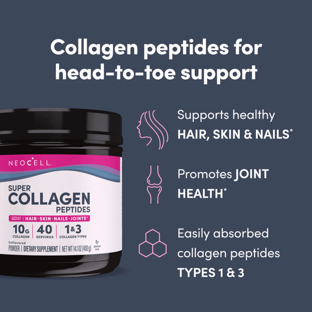 Neocell, Super Collagen Peptides Powder, 400g (8050300813564)