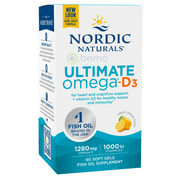 Nordic Naturals, Ultimate Omega-D3, 1280mg, 1000IU, 60 Softgels (8091083309308)