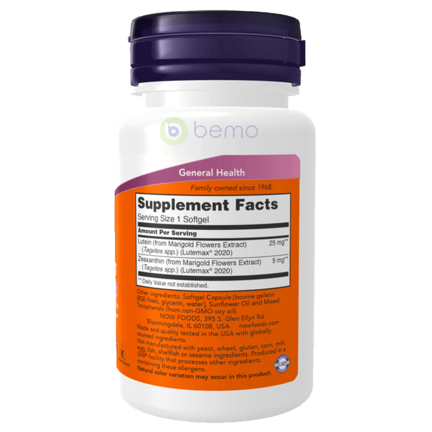 Now Foods, Lutein & Zeaxanthin, 60 Softgels (8080127164668)