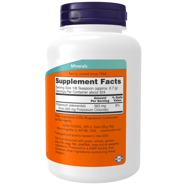 Now Foods, Potassium Chloride Powder, 227g (8262864339196)