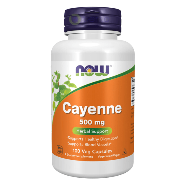 Now Foods, Cayenne 500mg, 100 Veg Capsules (8525356630268)