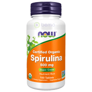 Now Foods, Certified Organic Spirulina, 500mg, 100 Tablets (4428609978508)