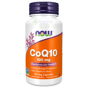 Now Foods, CoQ10, With Hawthorn Berry, 100 mg, 90 Veg Capsules (8121231376636)