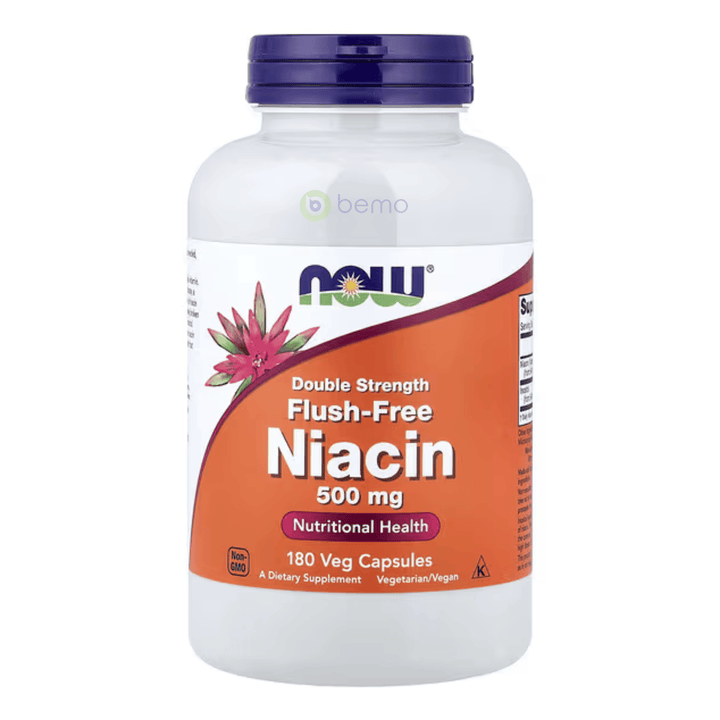 Now Foods, Double Strength Flush-Free Niacin 500mg, 180 vcaps