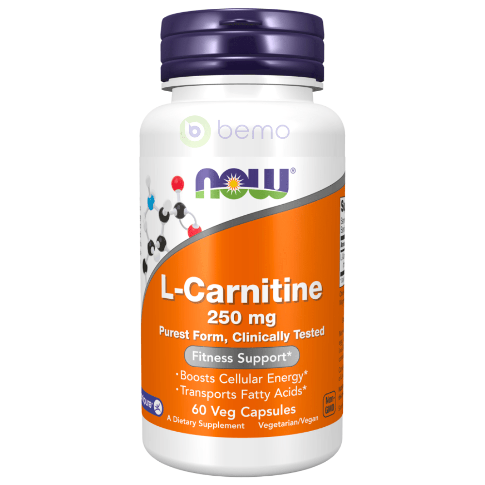 Now Foods, L-Carnitine, 250 mg, 60 Capsules (4422674284684)