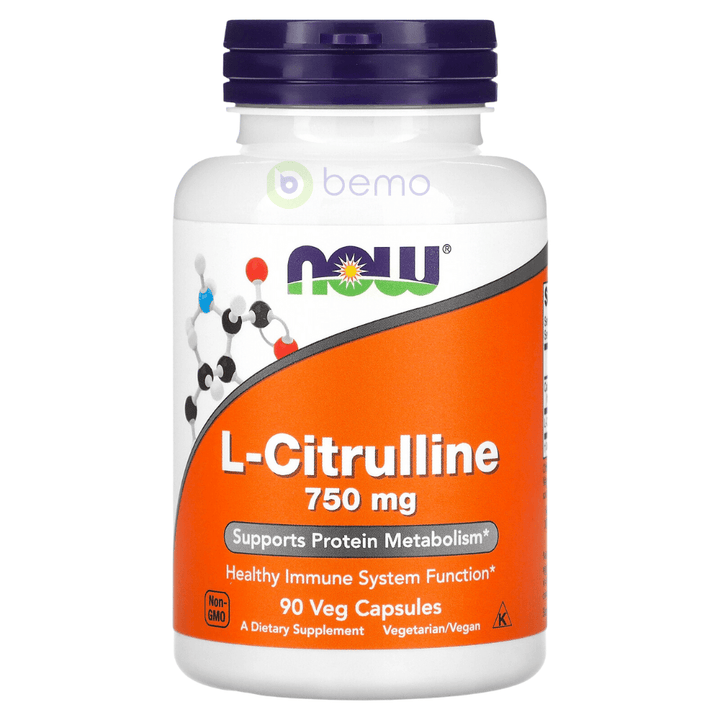 Now Foods, L-Citrulline 750mg, 90 Veg Capsules (8097866514684)