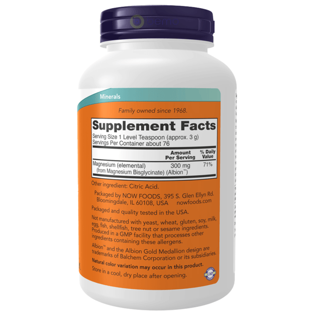 Now Foods, Magnesium Bisglycinate Powder, 227g (8050300485884)