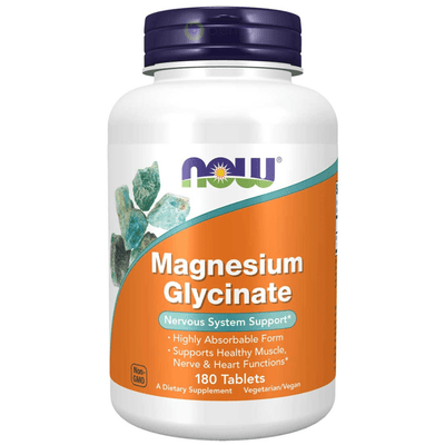 Now Foods, Magnesium Glycinate, 180 Tablets (8985046188284)