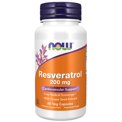 Now Foods, Resveratrol, 200mg, 60 Veg Capsules (9100726501628)