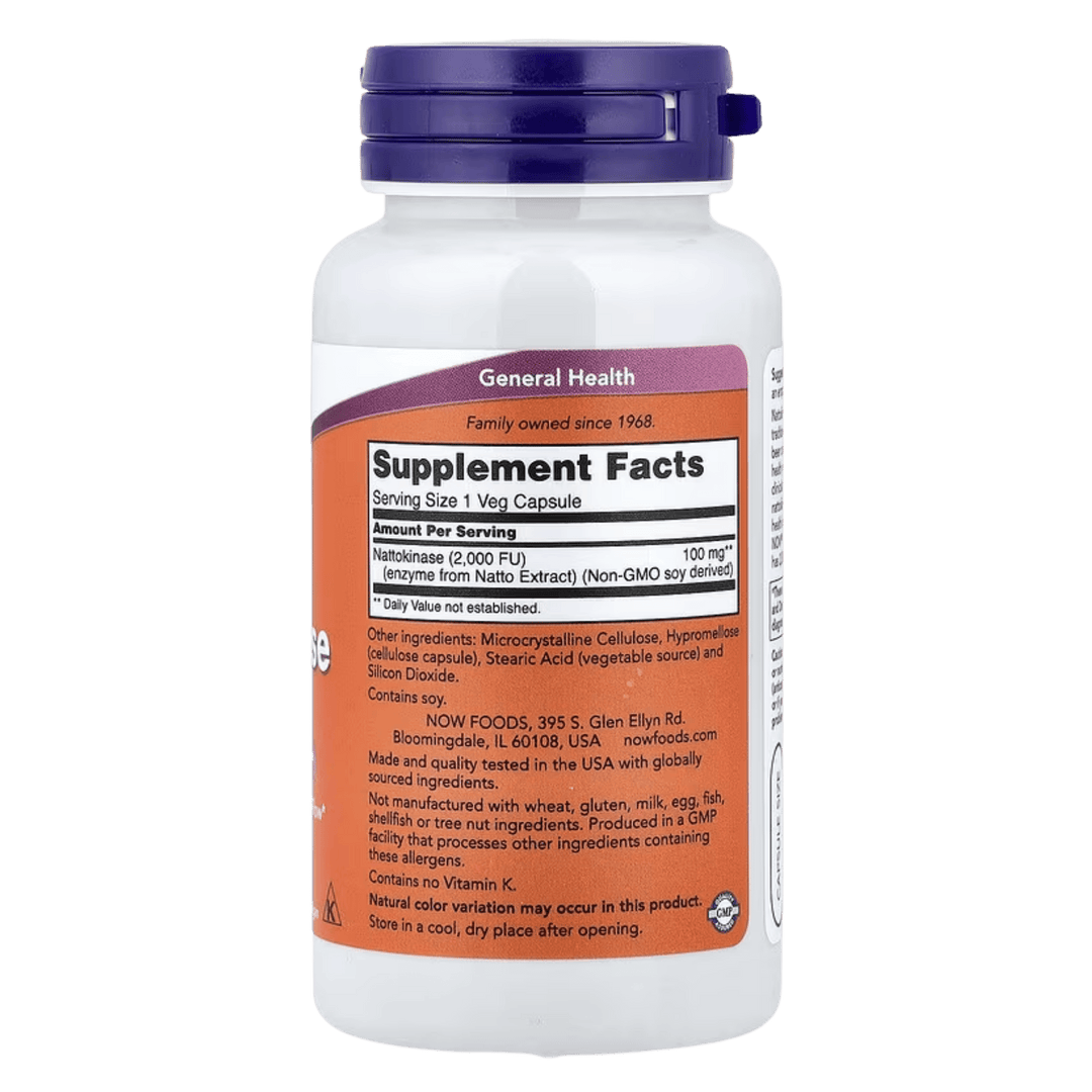 Now Foods, Nattokinase 2000FU, 100mg, 120 Vcaps