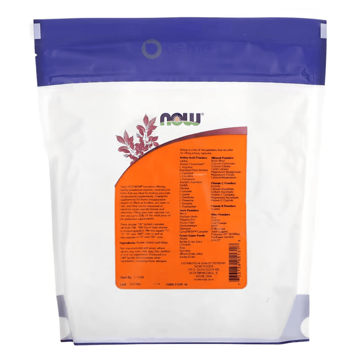 Now Foods, Empty Capsules, Gelatin, Double "00", 750 Gel Capsules (8807448248572)