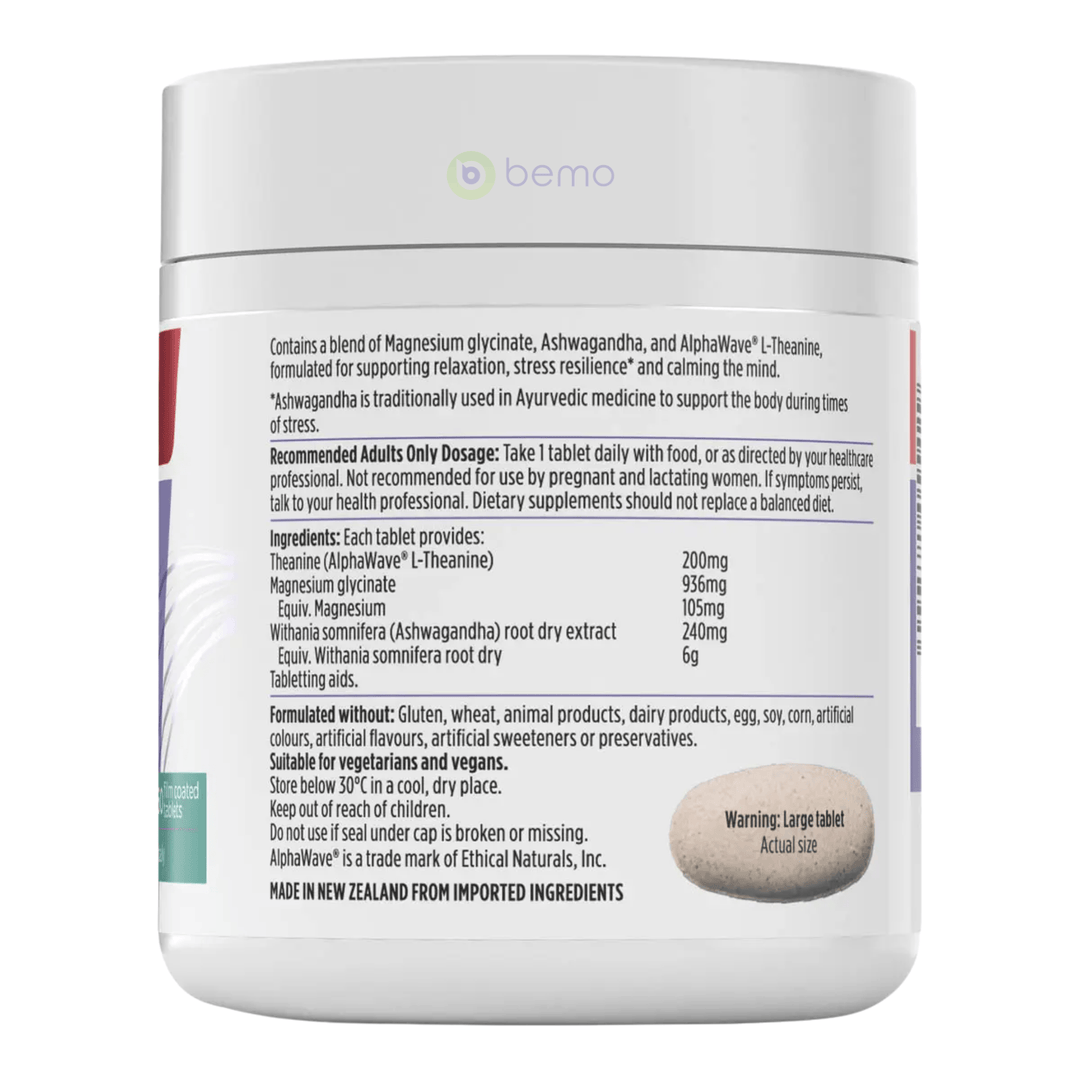 Nutra-Life, Ashwagandha + Magnesium Glycinate &amp; L-Theanine, 60 Tablets
