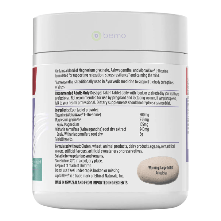 Nutra-Life, Ashwagandha + Magnesium Glycinate &amp; L-Theanine, 60 Tablets