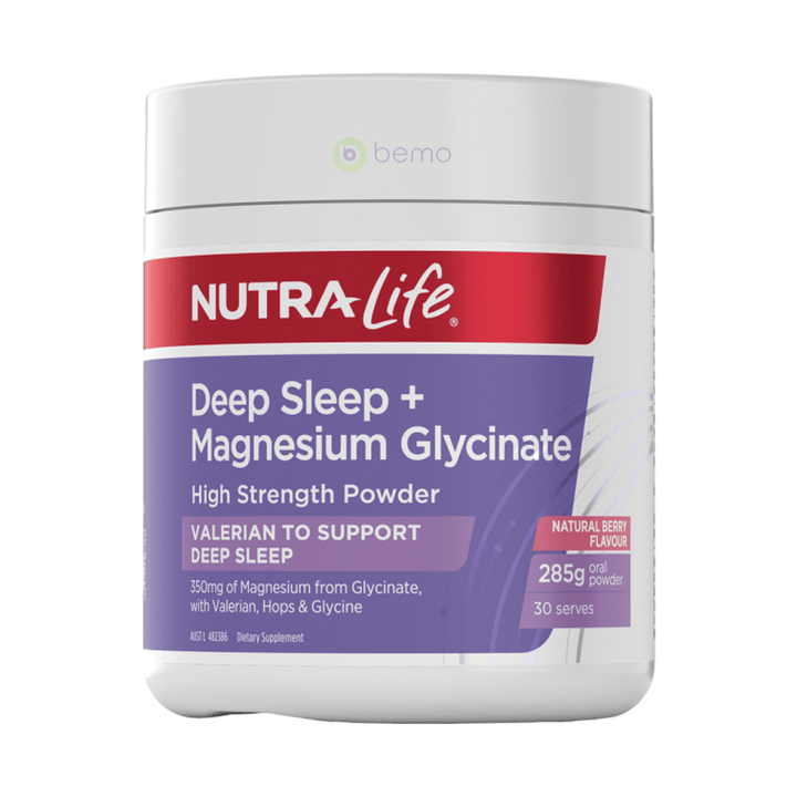 Nutra-Life, Deep Sleep + Magnesium Glycinate, Berry, 285g powder
