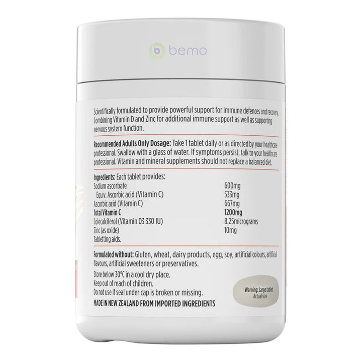 Nutra-Life, High Strength Vit C 1200mg + Vit D + Zinc, 120 tabs
